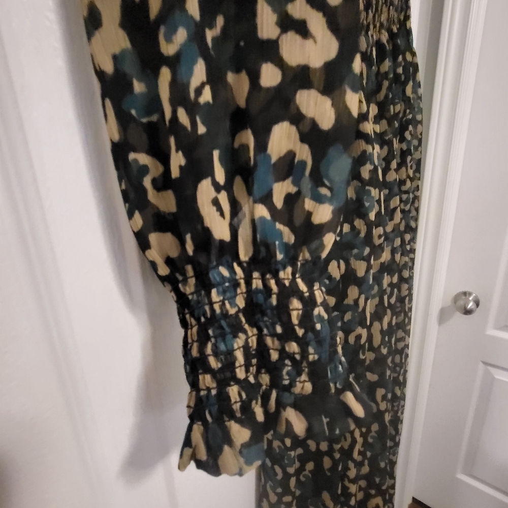 NWT Tommy Hilfiger Long Sleeve A-line Spring  Midi Dress Size 14 - Picture 9 of 11